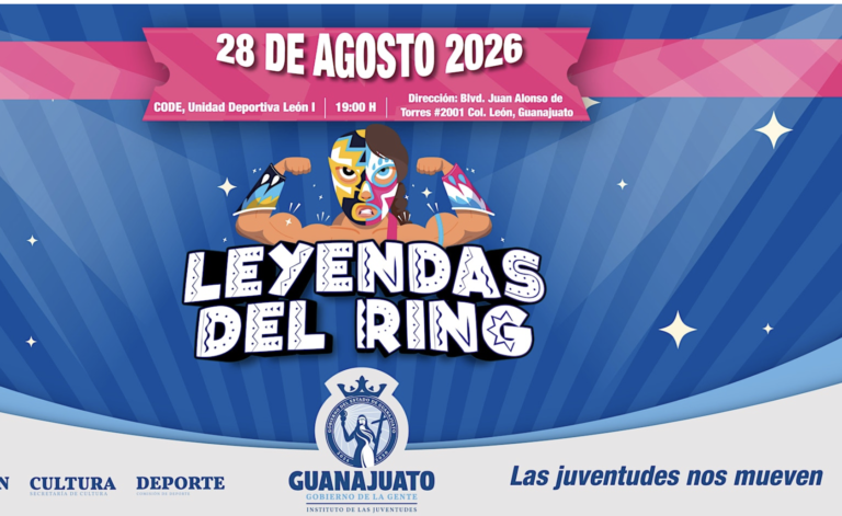 Guanajuato cierra el Mes de las Juventudes con “Leyendas del Ring” teniendo como invitado estelar al nieto del enmascarado de plata “Santo Jr.”